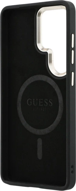 Etui plecki Guess 4G Embossed Ring MagSafe do Samsung Galaxy S26 Ultra Black (3666339613174) - obraz 7
