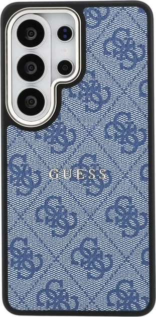 Etui plecki Guess 4G Embossed Ring MagSafe do Samsung Galaxy S26 Ultra Blue (3666339613235) - obraz 3