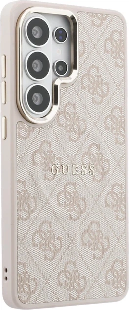 Etui plecki Guess 4G Embossed Ring MagSafe do Samsung Galaxy S26 Ultra Pink (3666339613266) - obraz 4