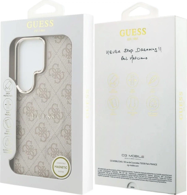 Etui plecki Guess 4G Embossed Ring MagSafe do Samsung Galaxy S26 Ultra Pink (3666339613266) - obraz 8