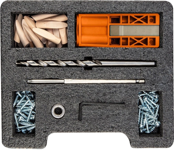 Zestaw do połączeń niewidocznych NEO Tools 76 elementów 55-250 (5906692003327) - obraz 2