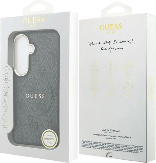 Etui plecki Guess 4G Embossed Ring MagSafe do Samsung Galaxy S26 Plus Black (3666339613167) - obraz 8