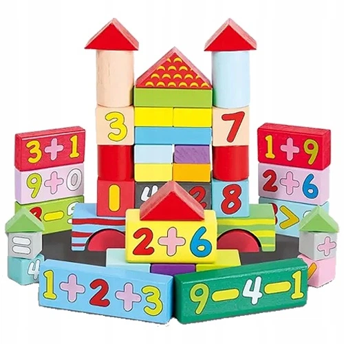 Klocki drewniane Smily Play w różnych kształtach 52 elementy SPW84941 (5905375849412) - obraz 3