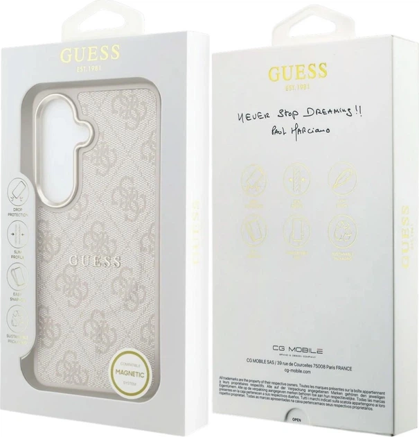 Etui plecki Guess 4G Embossed Ring MagSafe do Samsung Galaxy S26 Plus Pink (3666339613259) - obraz 8