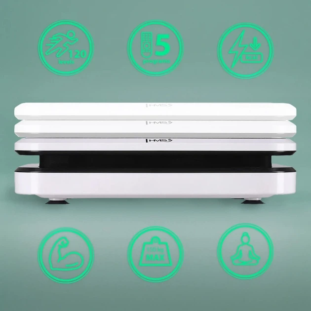 Вібраційна платформа HMS з упорами для віджимань та гумовими еспандерами SVP09 (5908261688393) - зображення 5