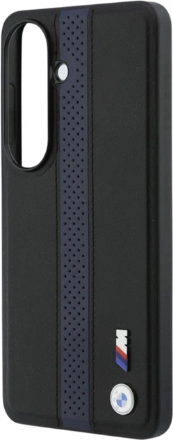 Etui BMW Perforated Stripe Logo MagSafe do Samsung Galaxy S26 Black/Blue (BMHMS26S25PCPSKB) - obraz 6