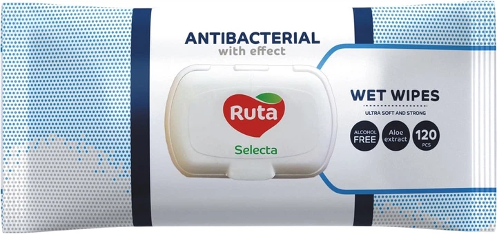 Chusteczki nawilżane Ruta Selecta Antibacterial 120 szt (4820202893127) - obraz 1