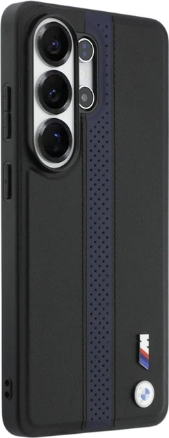 Etui BMW Perforated Stripe Logo MagSafe do Samsung Galaxy S26 Ultra Black/Blue (BMHMS26L25PCPSKB) - obraz 4