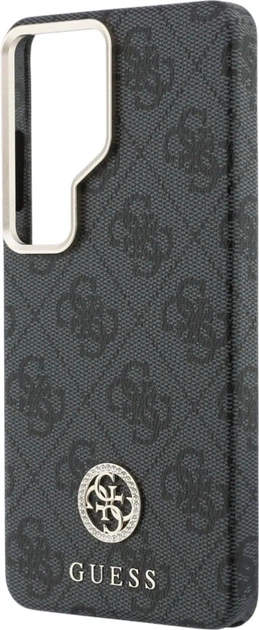 Etui plecki Guess 4G Rhinestone Round Logo MagSafe do Samsung Galaxy S26 Ultra Black (3666339613358) - obraz 6