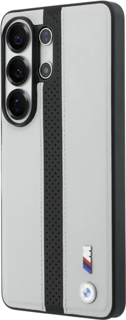 Etui BMW Perforated Stripe Logo MagSafe do Samsung Galaxy S26 Ultra Grey/Black (BMHMS26L25PCPSGK) - obraz 2