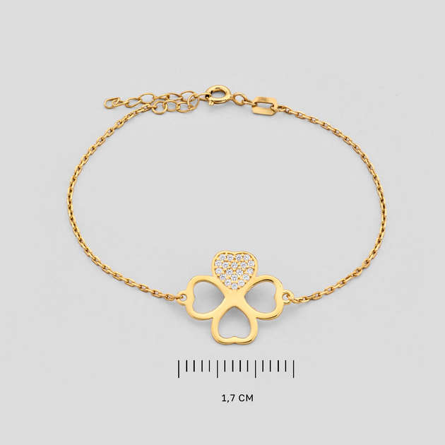 Серебряный браслет с позолотой Minimal 4630п - изображение 6