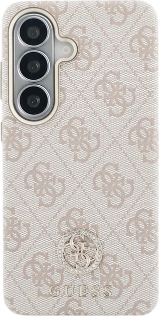 Etui plecki Guess 4G Rhinestone Round Logo MagSafe do Samsung Galaxy S26 Plus Pink (3666339613372) - obraz 3