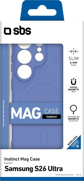 Etui plecki SBS Instinct Mag Case MagSafe Compatible do Samsung Galaxy S26 Ultra Blue (TEINSTMAGSAS26UB) - obraz 2