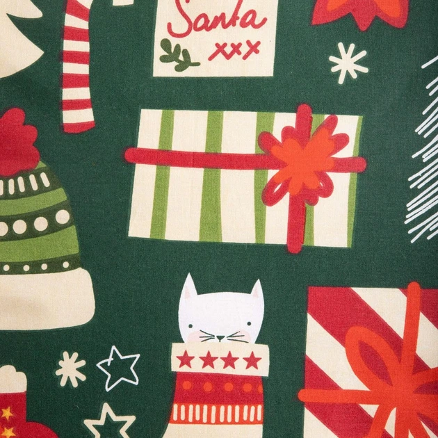 Komplet pościeli Homla Sente Poszewka na pościel 135 x 200 cm + 1 poszewka na poduszkę 80 x 80 cm bawełniany w prezenty Zielony (5906496717475) - obraz 3