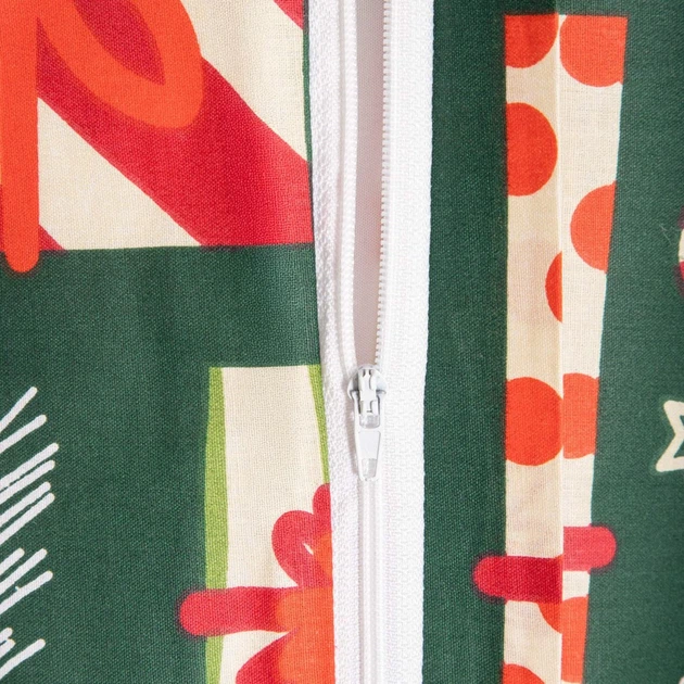 Komplet pościeli Homla Sente Poszewka na pościel 135 x 200 cm + 1 poszewka na poduszkę 80 x 80 cm bawełniany w prezenty Zielony (5906496717475) - obraz 5