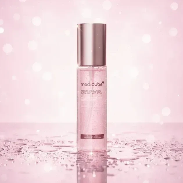 Medicube PDRN Pink Collagen Glow Jelly Mist Serum - Увлажняющий мист-серум для сияния кожи, 100мл - изображение 5