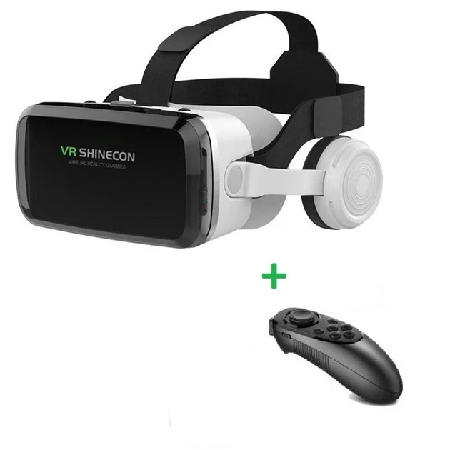 VR очки Shinecon G04DBS — виртуальная реальность со встроенной Bluetooth-гарнитурой, для смартфонов 5.5–7 дюймов, угол обзора 110° - изображение 2