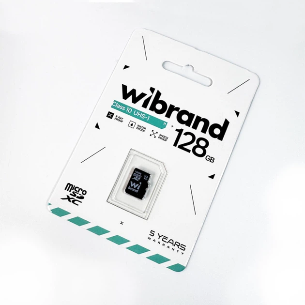 Карта памяти microSDXC (UHS-1) Wibrand 128Gb class 10 (WICDHU1/128GB) - Фото 5 Карта памяти microSDXC (UHS-1) Wibrand 128Gb class 10 (WICDHU1/128GB) - изображение 5