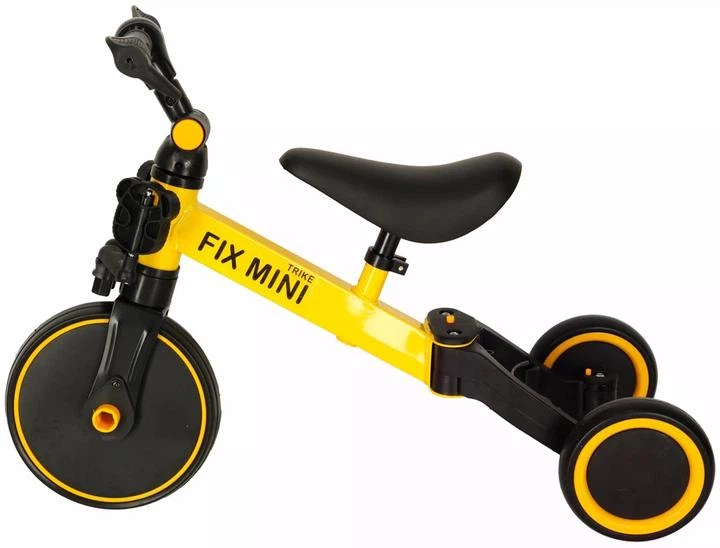 Трехколесный беговел, велосипед Ikonka Trike Fix Mini 8" 3в1 желтый - изображение 11