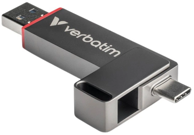 Флеш пам'ять Verbatim Dual QuickStick 512GB USB-C/USB-A Grey (0023942320425) - зображення 2