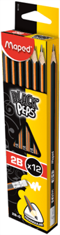 Олівець графітовий MAPED MP851722 BLACK PEPS 2B, з ластиком /MP.851722/ - Фото 2 Олівець графітовий MAPED MP851722 BLACK PEPS 2B, з ластиком /MP.851722/ - изображение 2
