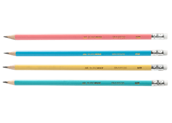 Олівець графітовий BUROMAX 8526 HB із резинкою, PASTEL трикутний (100) /BM.8526/ - зображення 2