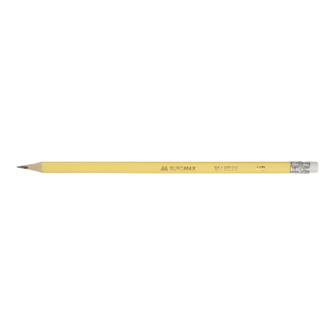 Олівець графітовий BUROMAX 8526 HB із резинкою, PASTEL трикутний (100) /BM.8526/ - зображення 10
