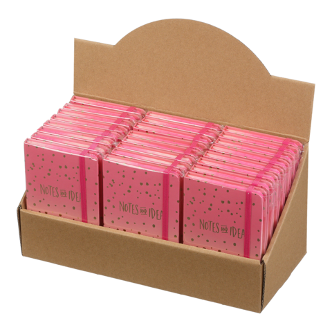 Блокнот BUROMAX А6 80арк. GRADIENT 256103-10 рожевий, тв.лам.обкл., на гумці, крем.папір (24) /BM.256103-10/ - изображение 4