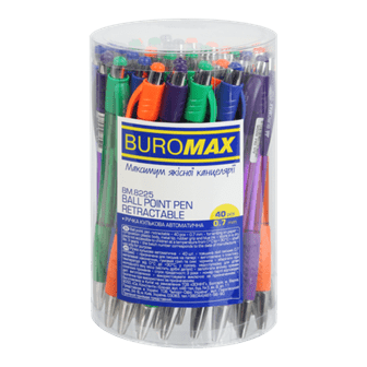 Ручка кулькова авт. BUROMAX 8225 0,7мм BRIGHT, синя (40) /BM.8225/ - изображение 3