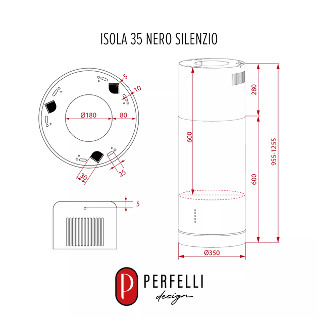 Вытяжка Perfelli DESIGN ISOLA 35 NERO SILENZIO - изображение 15