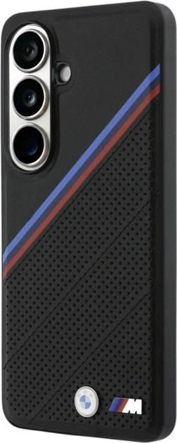 Etui BMW Tricolor Metal Logo MagSafe do Samsung Galaxy S26 Black (BMHMS26S25PCSPEK) - obraz 2