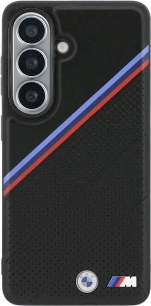 Etui BMW Tricolor Metal Logo MagSafe do Samsung Galaxy S26 Black (BMHMS26S25PCSPEK) - obraz 3