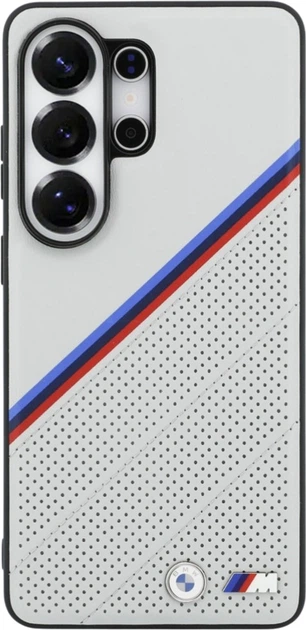 Etui BMW Tricolor Metal Logo MagSafe do Samsung Galaxy S26 Ultra Grey (BMHMS26L25PCSPEG) - obraz 3