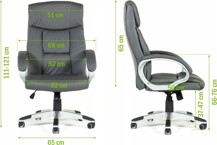 Офісне крісло Meven Viscount поворотне Сіре (5900607538836) - зображення 10