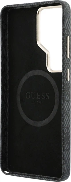 Etui plecki Guess 4G Script MagSafe do Samsung Galaxy S26 Ultra Black (3666339612993) - obraz 7