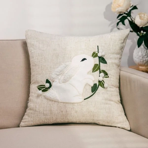 Наволочка Homla Utla з аплікацією зайця 45x45 см (5906496734076) - зображення 4