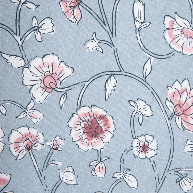 Komplet pościeli Homla Elena Poszewka na kołdrę 220 x 200 cm + 2 poszewki na poduszki 70 x 80 cm bawełniany z falbanką niebieski (5906496755606) - obraz 6