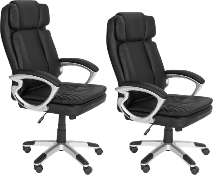 Офісне крісло ModernHome by Multistore поворотне ергономічне Чорне 309-1 (5905817009336) - зображення 4