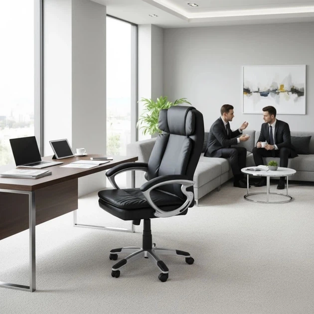 Офісне крісло ModernHome by Multistore поворотне ергономічне Чорне 309-1 (5905817009336) - зображення 10