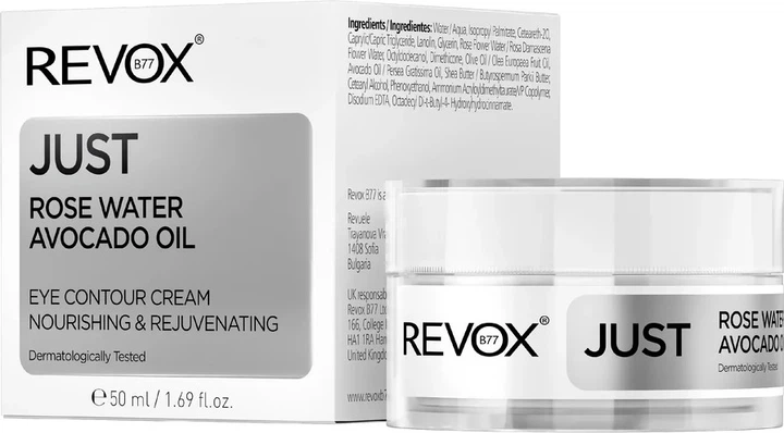 Крем для шкіри навколо очей Revox B77 Just Rose Water Avocado Oil 50 мл (5060565103436) - зображення 1