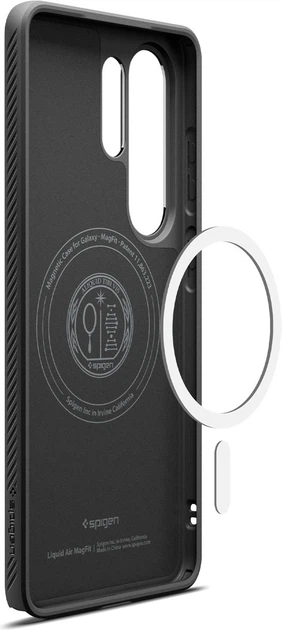 Etui plecki Spigen Liquid Air Mag MagSafe Case do Samsung Galaxy S26 Ultra Black (ACS10674) - obraz 4