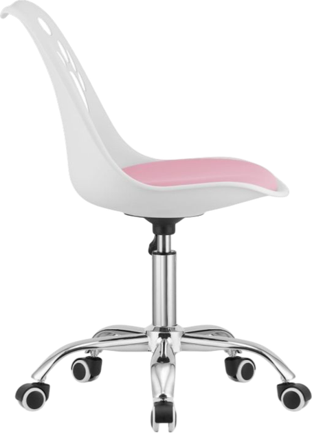 Krzesło biurowe Leobert Print obrotowe Biało-różowe (5903332061860) - obraz 5