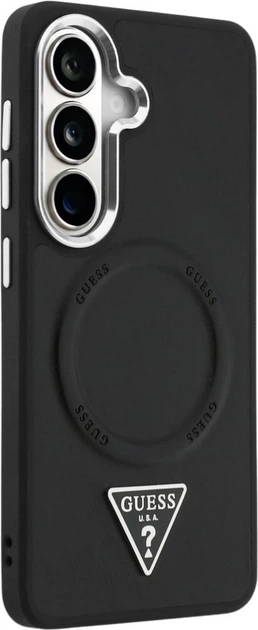 Панель Guess Embossed Ring Triangle Logo MagSafe для Samsung Galaxy S26 Black (3666339613860) - зображення 4