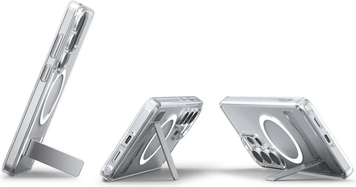 Etui plecki Spigen Ultra Hybrid S Mag MagSafe Case do Samsung Galaxy S26 Ultra Clear White (ACS11032) - obraz 6