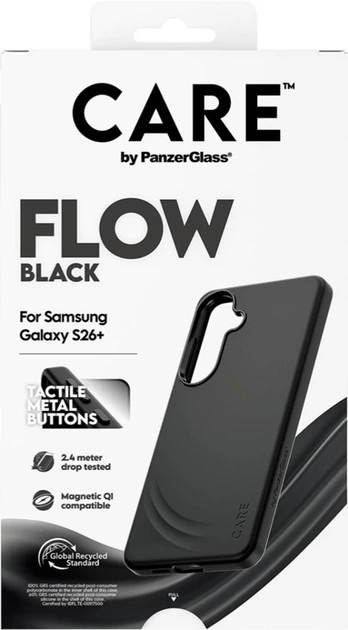 Чохол CARE by PanzerGlass Flow QI для Samsung Galaxy S26+ Black (CR16048) - зображення 4