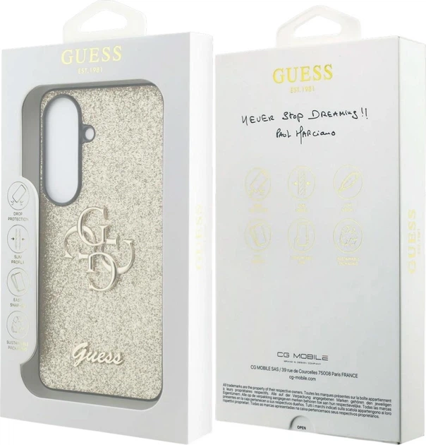 Панель Guess Fixed Glitter Big 4G Metal Logo для Samsung Galaxy S26 Gold (3666339613945) - зображення 8