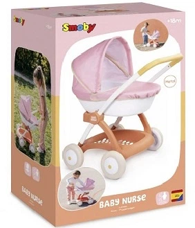 Wózek dla lalki Smoby Baby Nurse z plastikowym daszkiem (3032162203958) - obraz 3