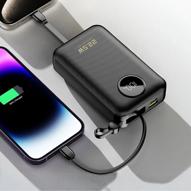 УМБ Dudao K14+ 20000mAh 22.5W PD/QC 3.0 Black (6977196680016) - зображення 7