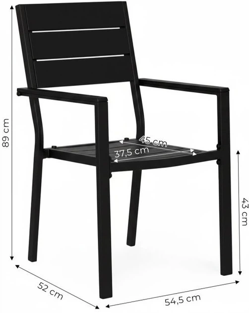 Zestaw krzeseł ogrodowych ModernHome by Multistore YC-051KD-1 - obraz 6