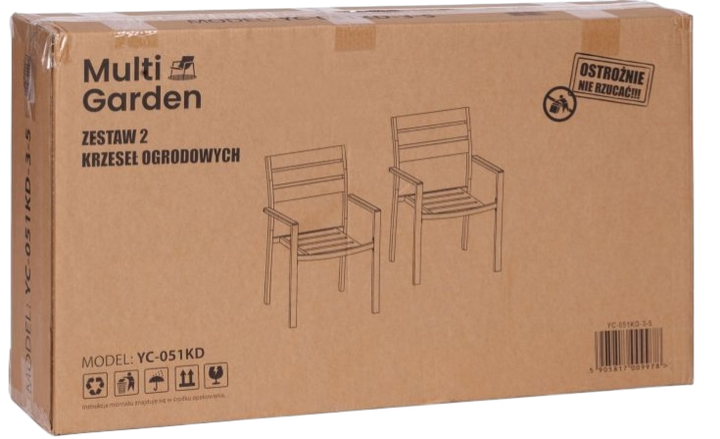 Zestaw krzeseł ogrodowych ModernHome by Multistore YC-051KD-1 - obraz 7